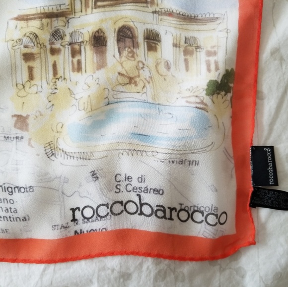 roccobarooco Accessories - NWOT roccobarooco silk chiffon scarf 20x20